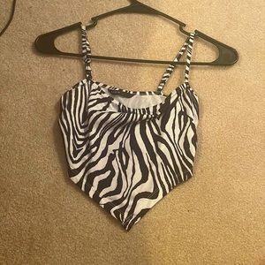 Xs SHEIN zebra top